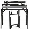 Foldable Black Metal Table Frame 100 x 60 cm in Loft Style