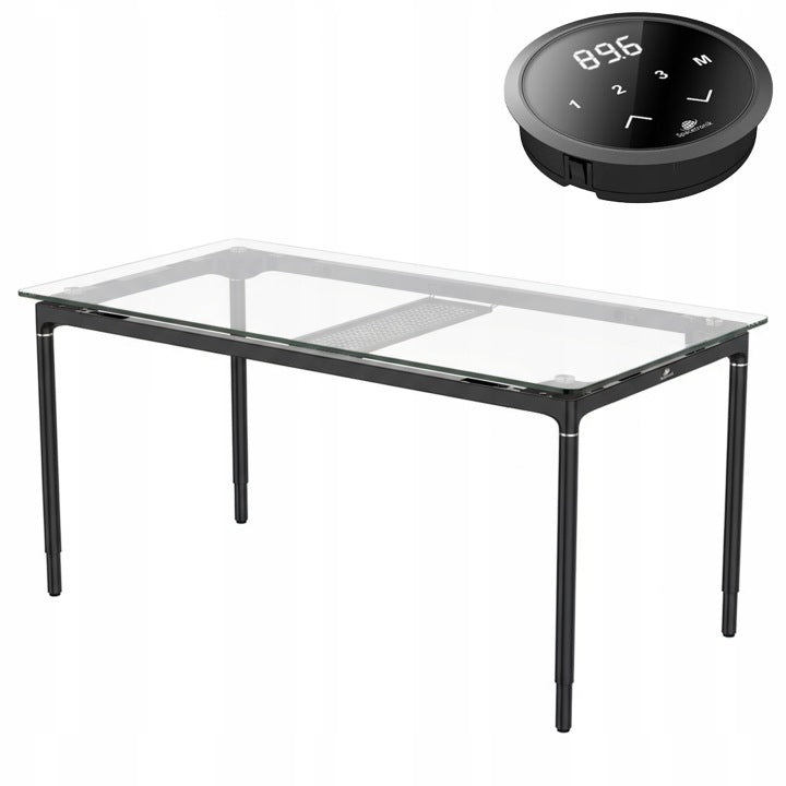 Spacetronik Black Electric Desk and Table Frame with 4 Motors, 100 kg Capacity
