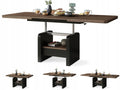 Lexus Brown Oak and Black Convertible Coffee Table