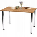 Rectangular Dining and Kitchen Table 90 x 60 cm with Adjustable Height