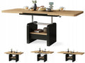 Lexus Golden Craft Oak and Black Convertible Coffee Table