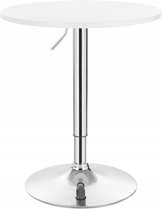 Woltu White Adjustable Swivel Bar Table Ø60 x 88 cm