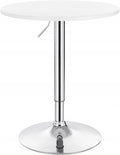 Woltu White Adjustable Swivel Bar Table Ø60 x 88 cm