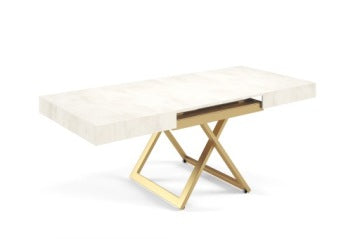 Sanna U Convertible Coffee Table with Gold-Copper Base