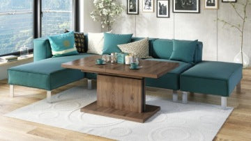 Aston 70 Elegant Walnut Lift-Top Convertible Coffee Table