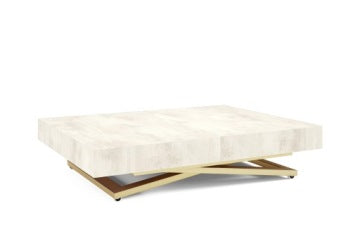 Sanna U Convertible Coffee Table with Gold-Copper Base