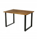 Modern Loft Oak Table 120 x 80 cm with Metal Legs