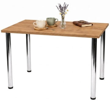 Rectangular Dining and Kitchen Table 90 x 60 cm with Adjustable Height