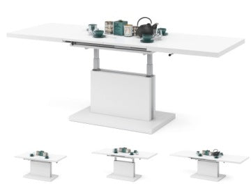 Aston Evita White Convertible Coffee Table and Dining Table