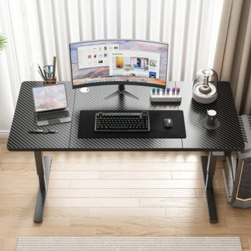 Modern Black Electric Height-Adjustable Desk 160 x 80 cm