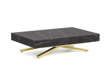 Sanna X Convertible Coffee Table with Gold-Copper Base