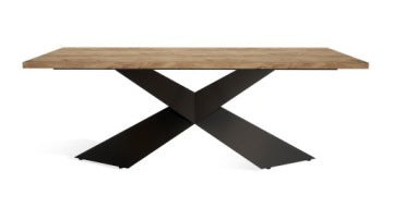 Expandable Loft Dining Table 200–300 x 100 cm with Spider Base