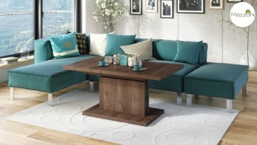 Aston Brown Oak Convertible Coffee Table