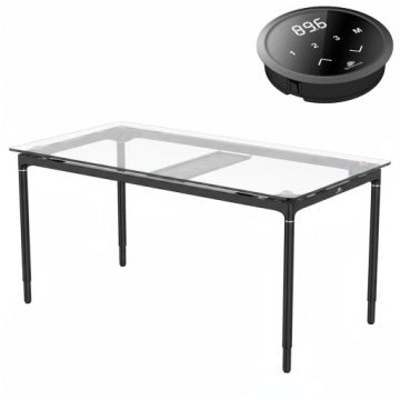 Spacetronik Black Electric Desk and Table Frame with 4 Motors, 100 kg Capacity